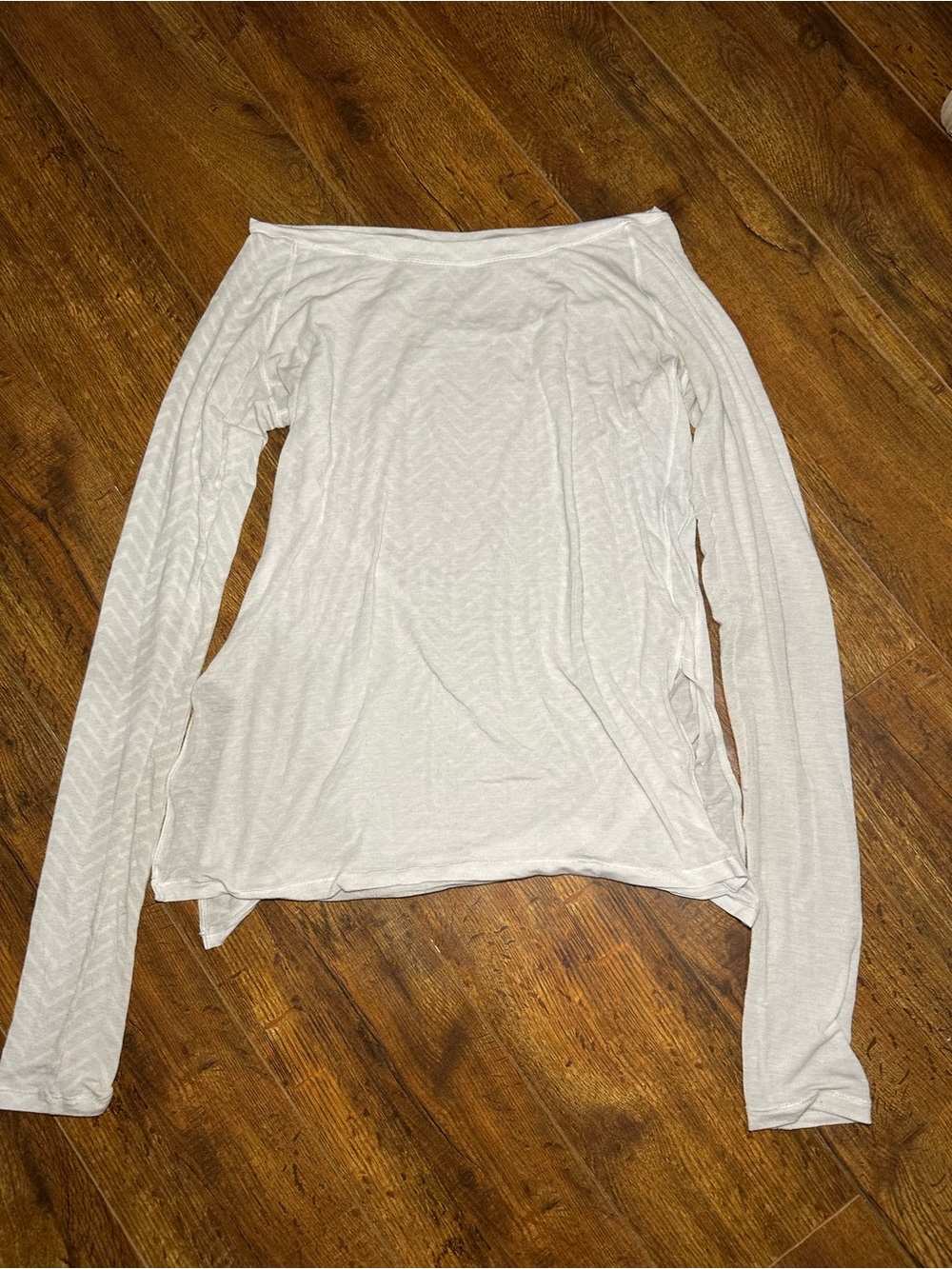 lululemon athletica Long Sleeve Off-Shoulder Top in Light Cream